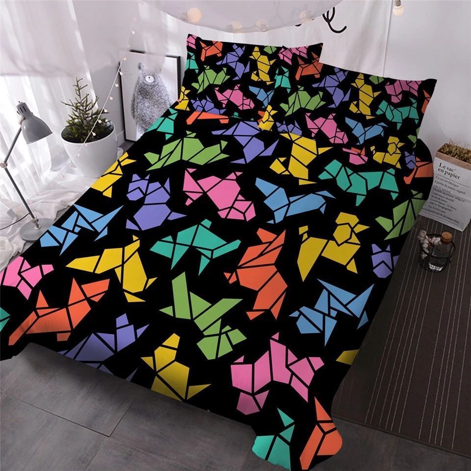 Origami Dogs Bedding Set