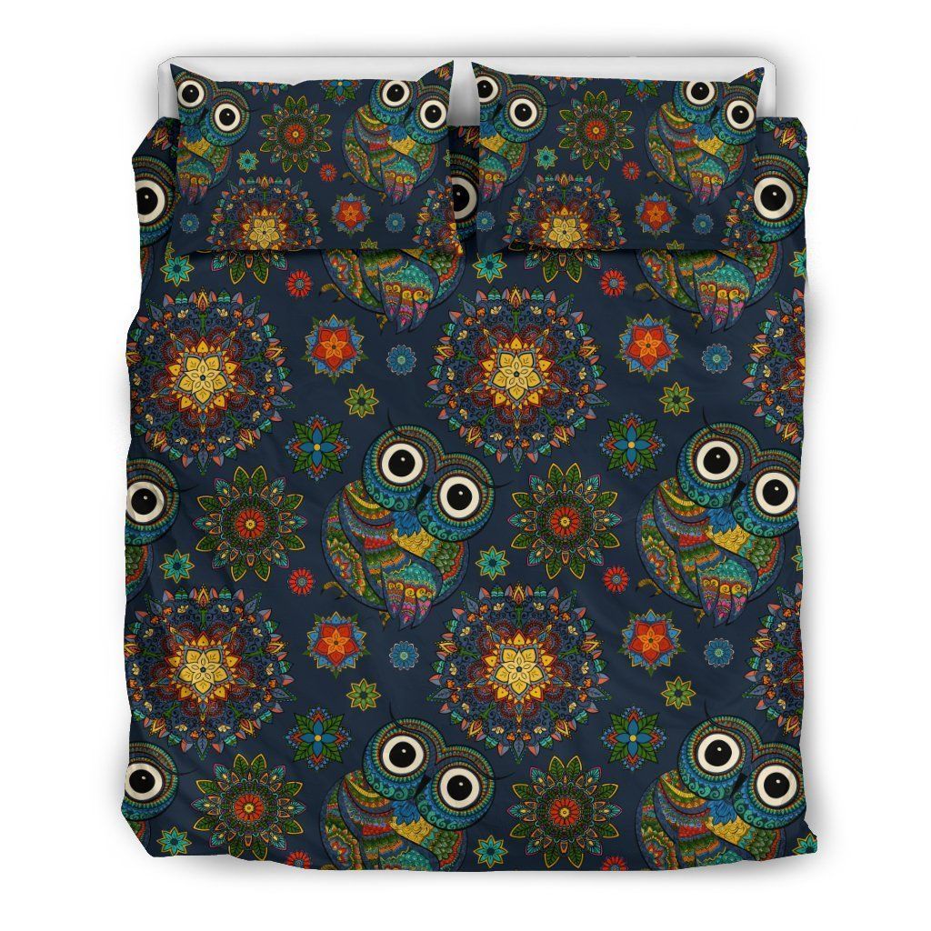 Ornamental Owl Print Cool Design Comfortable Bedding Set