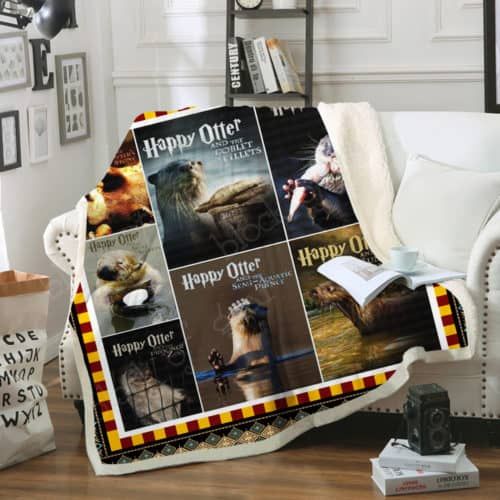 Otter Sherpa Fleece Blanket