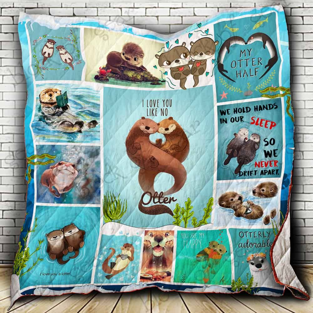 Otter Lover CL22100403MDQ Quilt Blanket