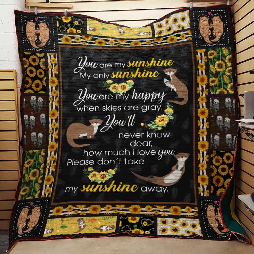 Otter Sunflower Quilt Blanket DHC1102536TD