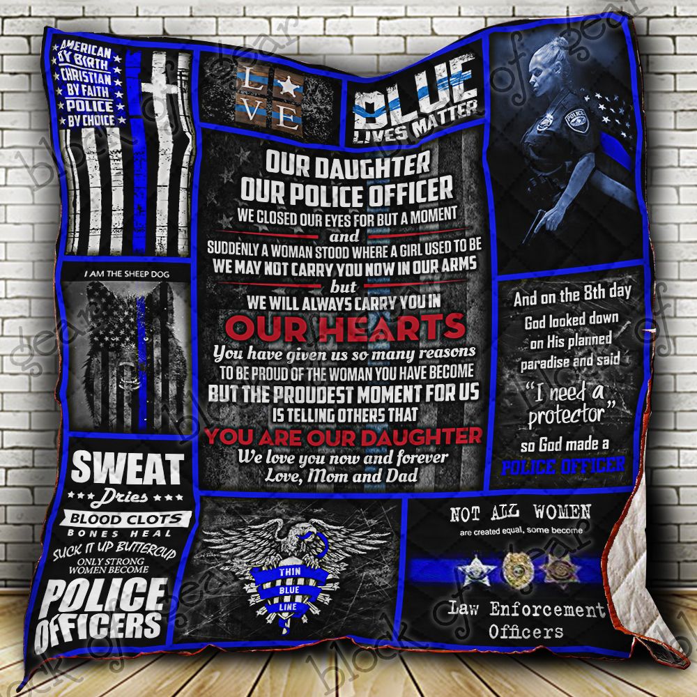 Our Daughter Police Officer Quilt Ps323Ct Dhc11123775Dd