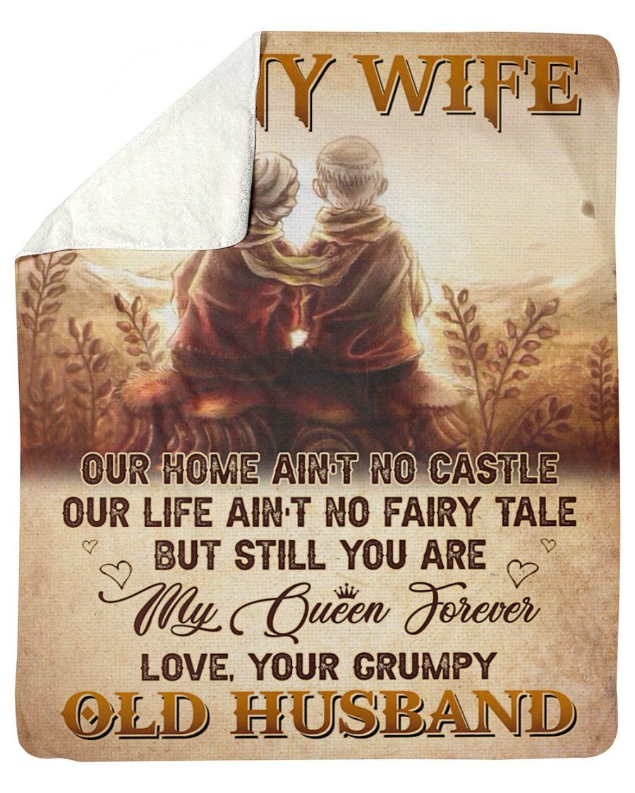 Our Home Ain’t No Castle Fleece Blanket Husband To Wife Sherpa Blanket