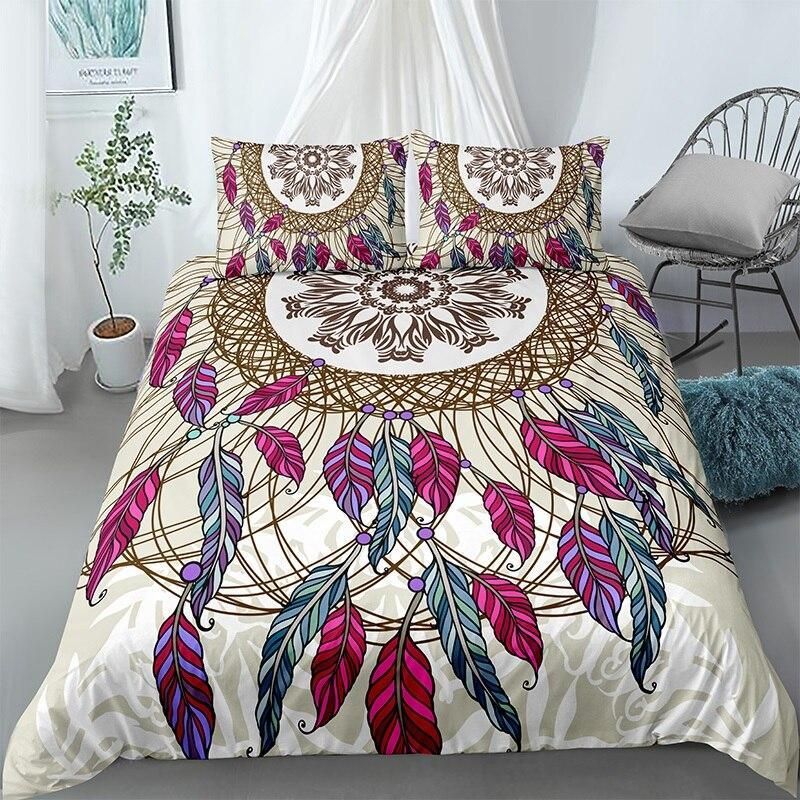 Overidden Dreamcatchers White Background Bedding Set