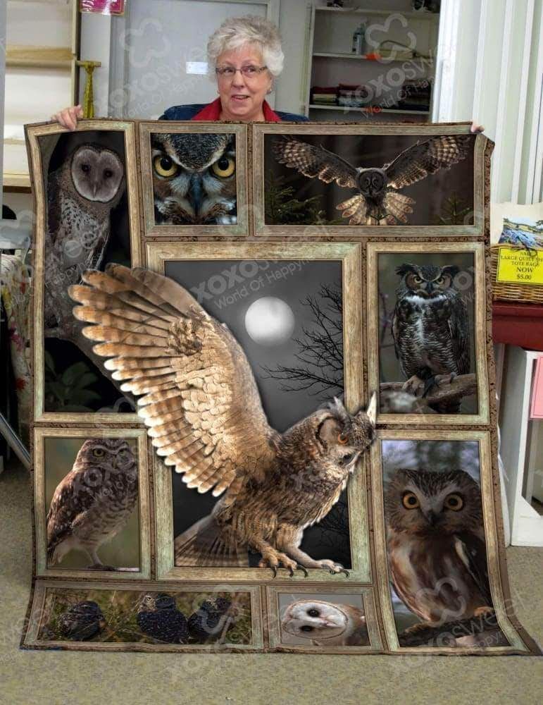 Owl 3d Sherpa Fleece Blanket