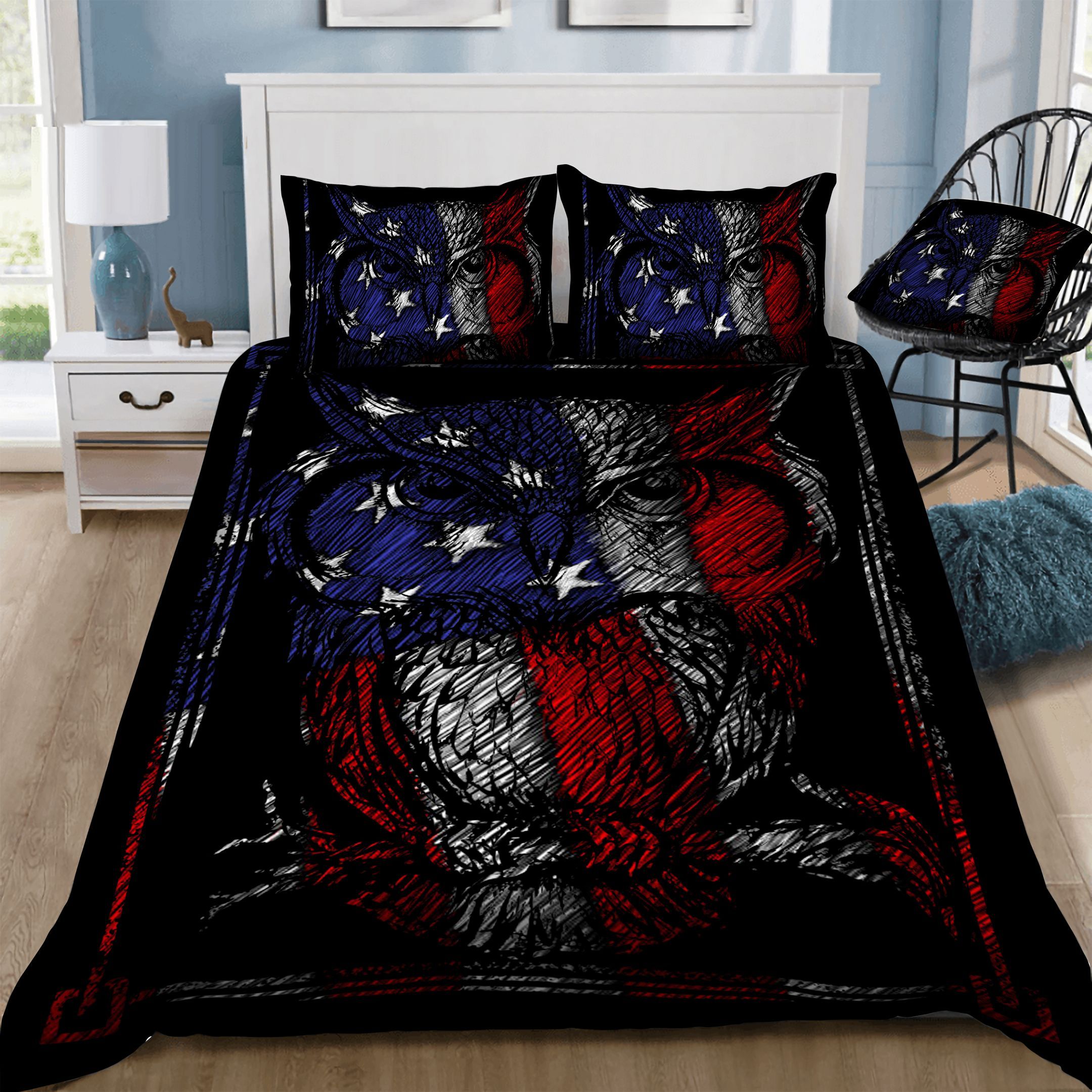 Owl American  Bedding Set