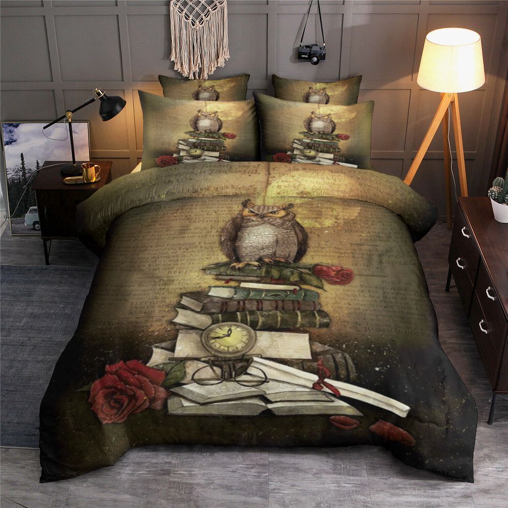 Owl And Book Bedding Set
