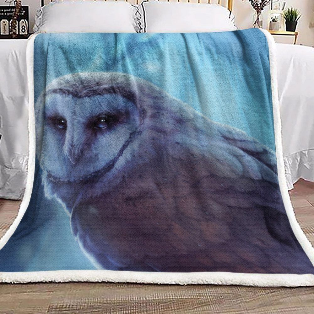 Owl Sherpa Fleece Blanket