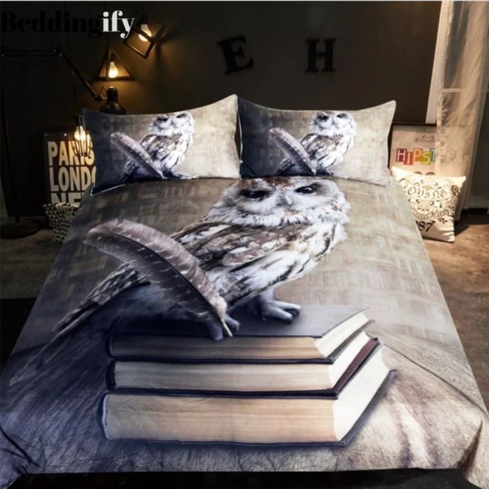 Owl Book Bedding Set