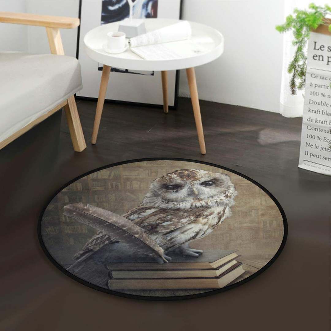 Owl Book Round Carpet