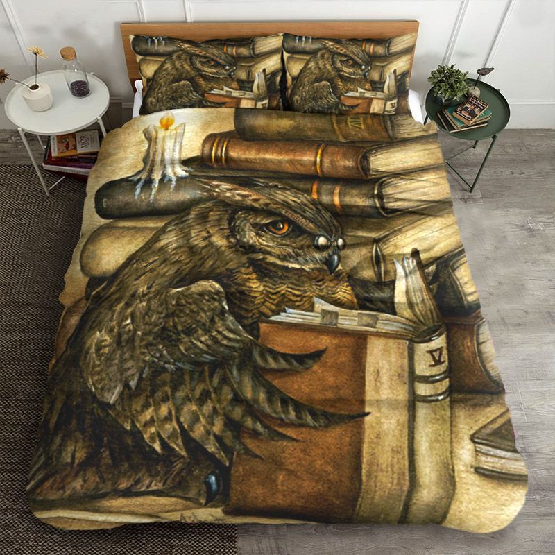 Owl Books Bedding Set