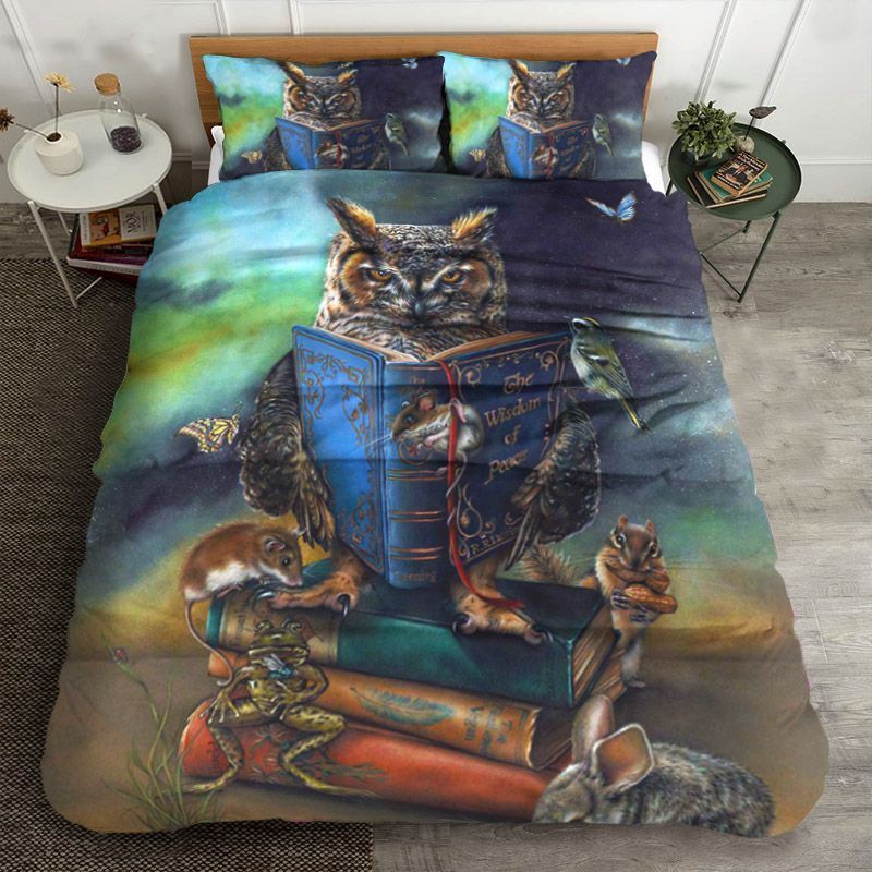 Owl Books Bedding Set