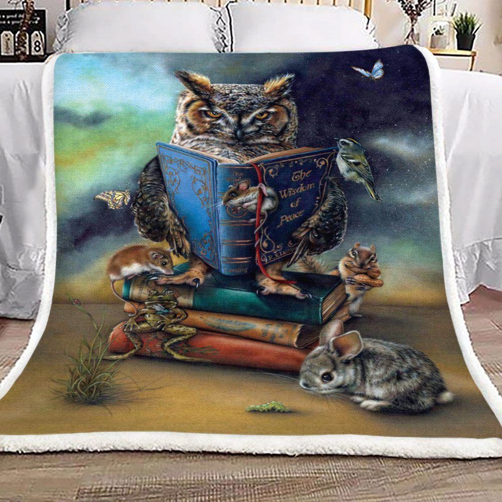 Owl Books Sherpa Fleece