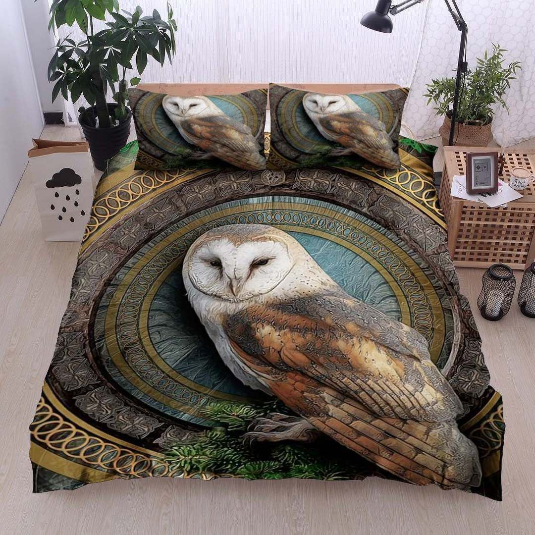 Owl Twin Queen King Cotton Bed Sheets Spread Comforter Bedding Set