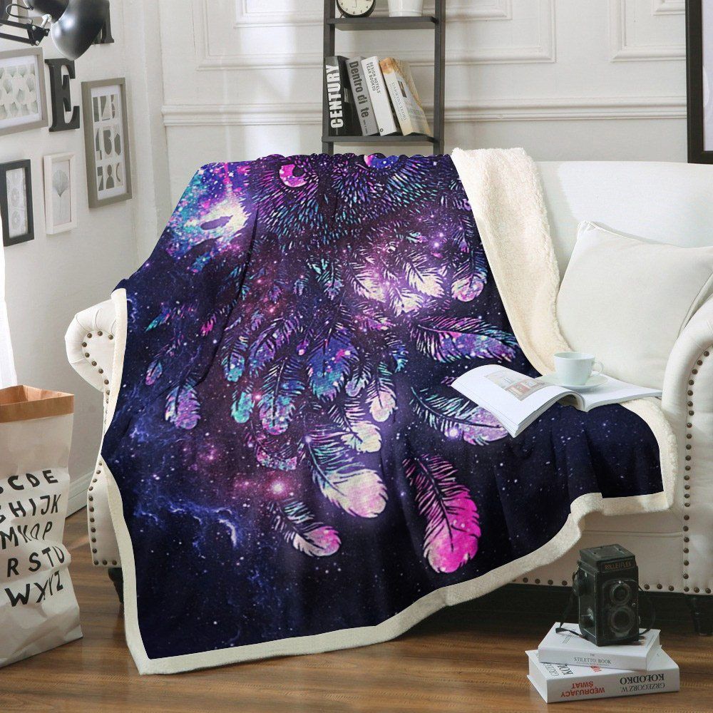 Owl Sherpa Fleece Blanket