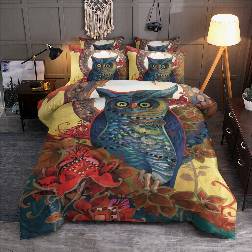 Owl Canvas Bedding Set