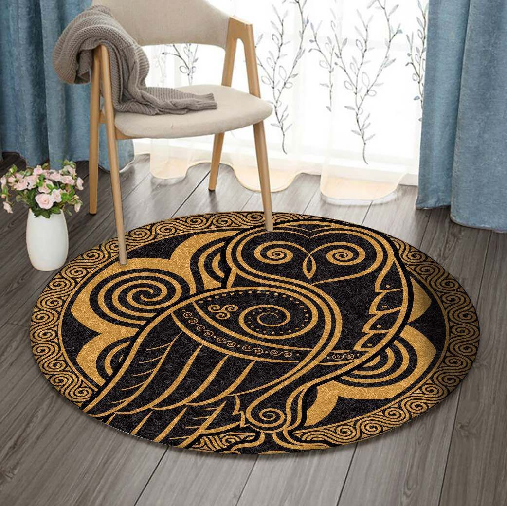 Owl Celtic Round Carpet