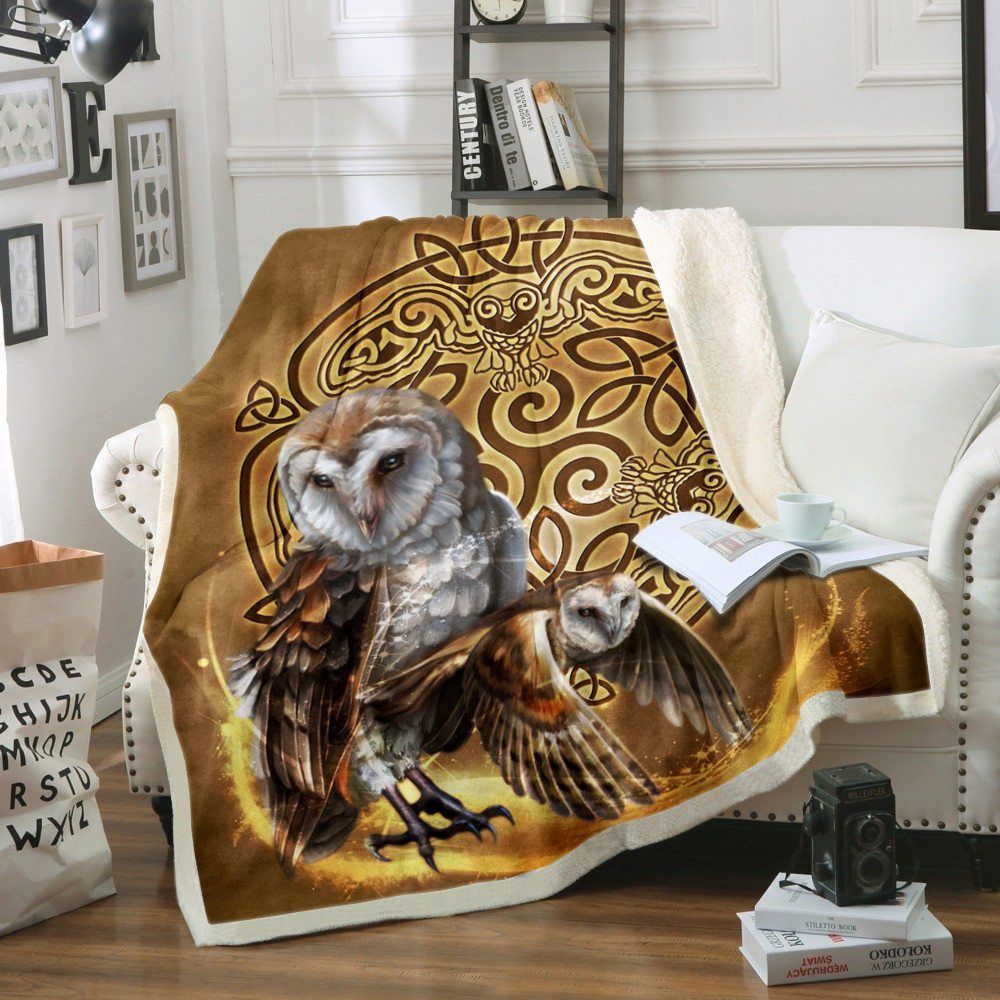 Owl Celtic Sherpa Fleece