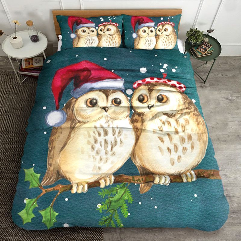 Owl Christmas Bedding Set