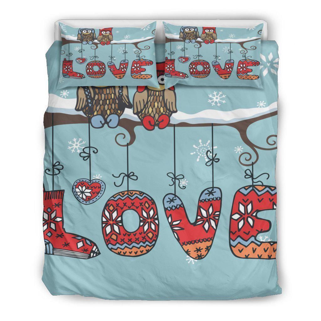 Owl Christmas Bedding Set