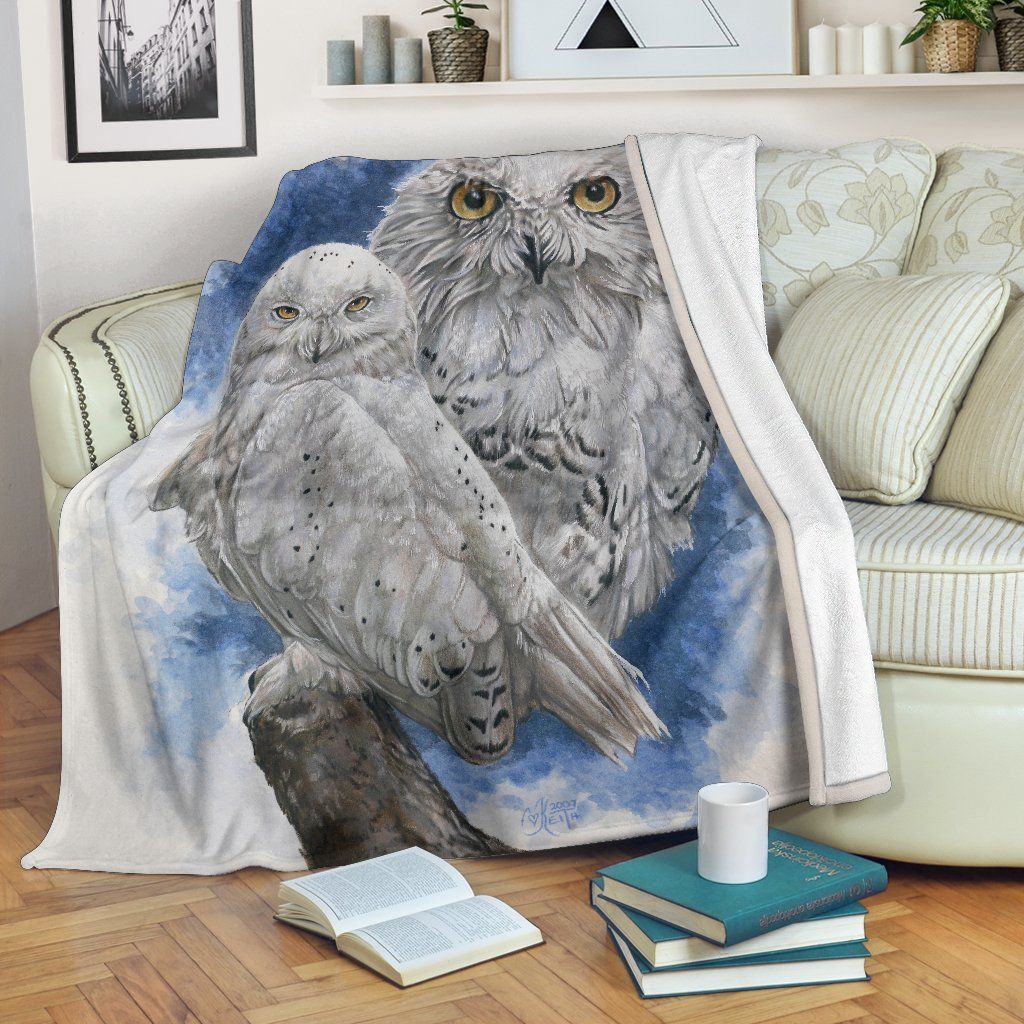Owl Sherpa Fleece Blanket