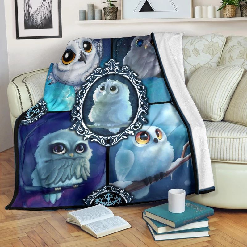 Owl Sherpa Fleece Blanket