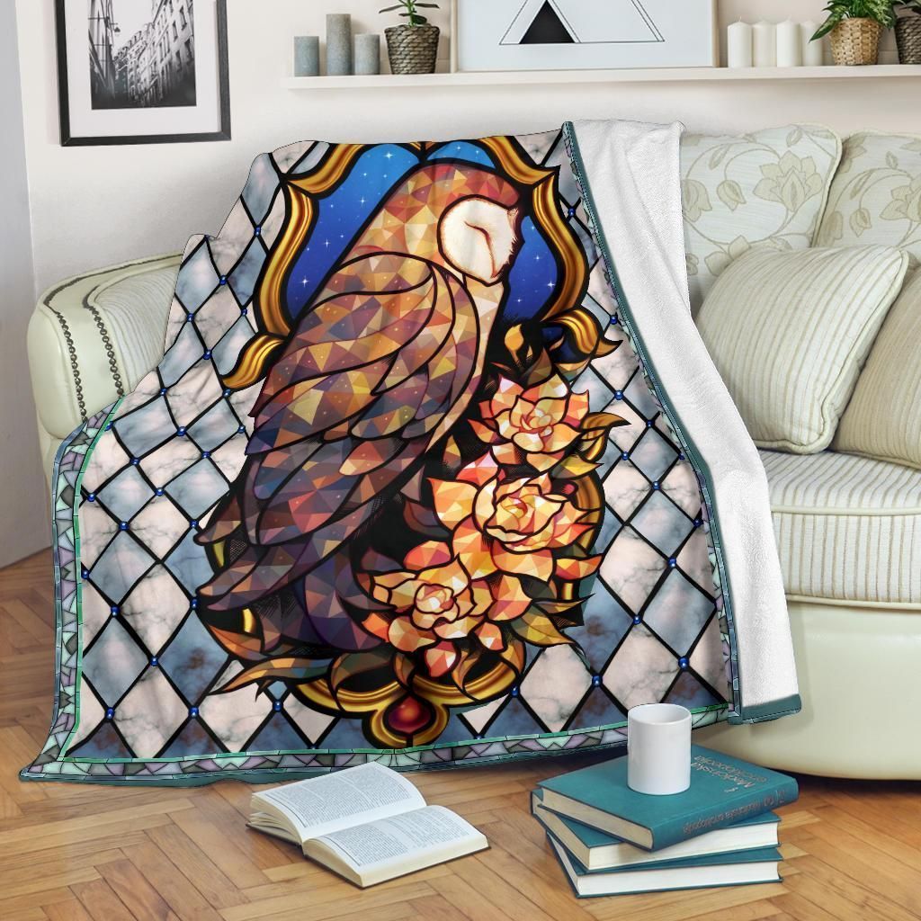 Owl Sherpa Fleece Blanket