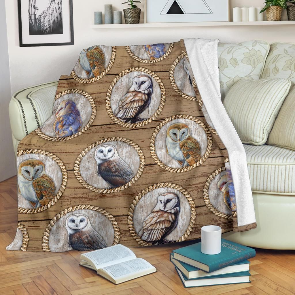 Owl Sherpa Fleece Blanket