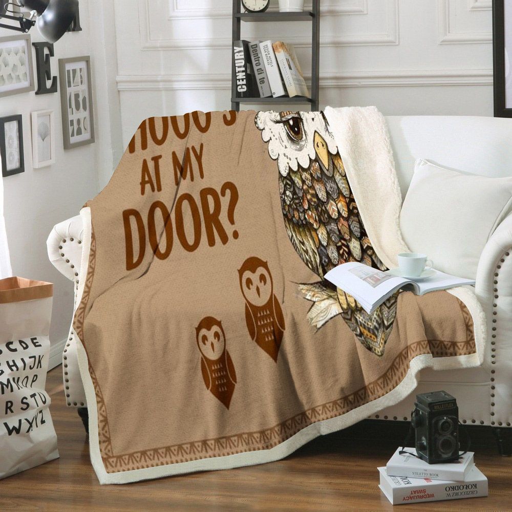 Owl Sherpa Fleece Blanket
