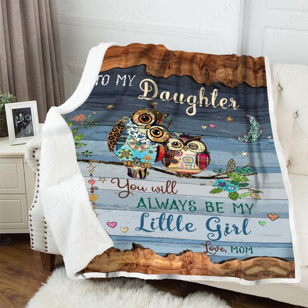 Owl Sherpa Fleece Blanket