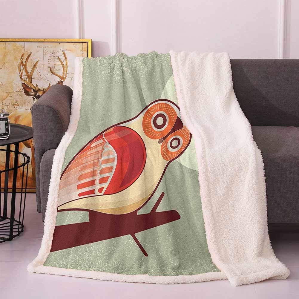 Owl Sherpa Fleece Blanket