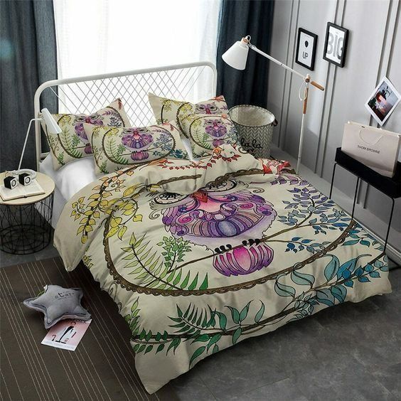 Owl Cotton Bed Sheets Spread Comforter Bedding Set