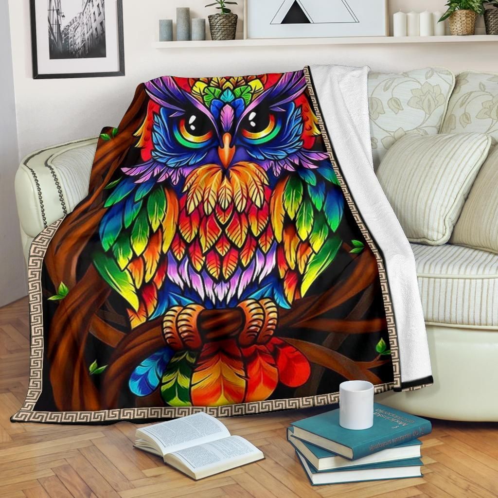 Owl Sherpa Fleece Blanket