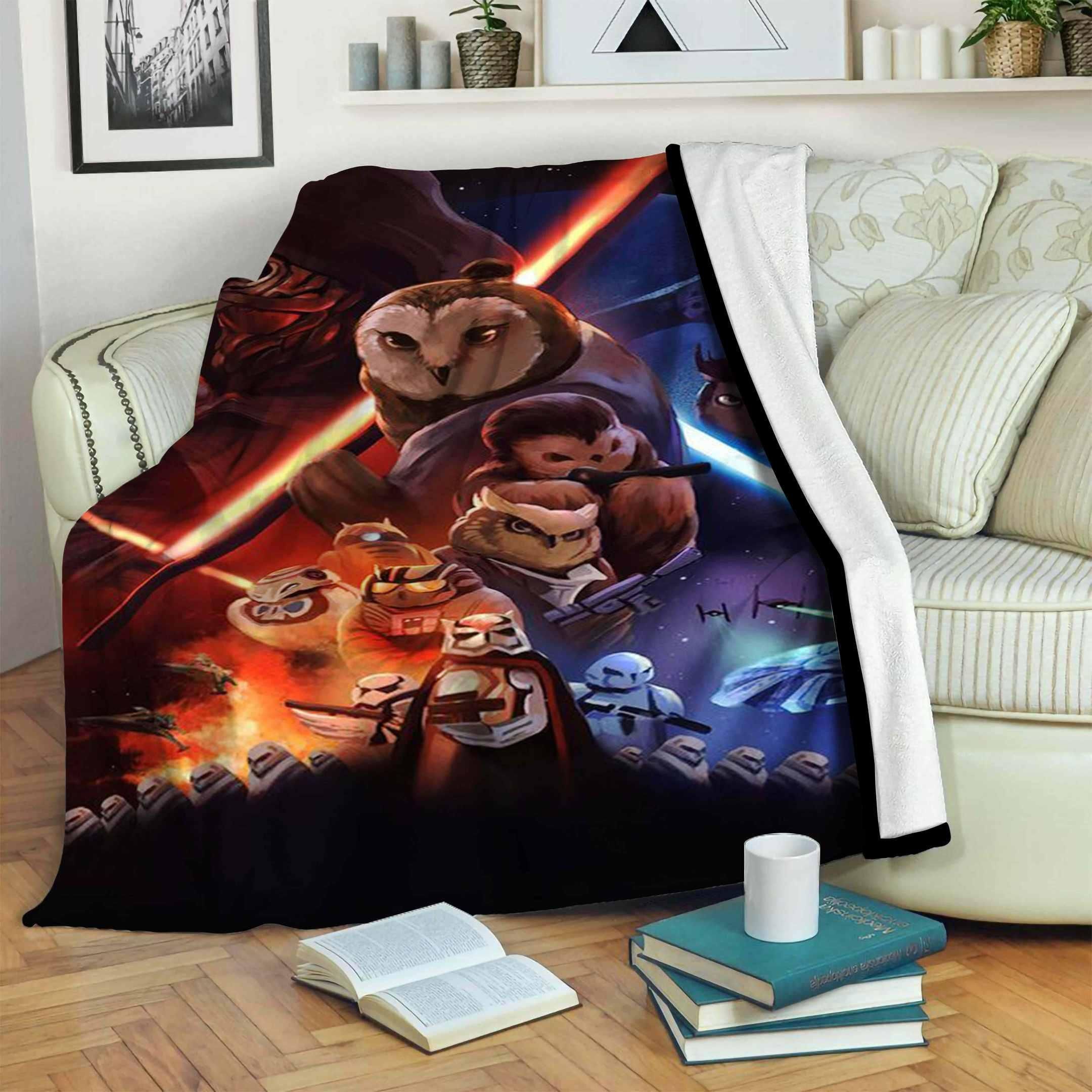 Owl Sherpa Fleece Blanket