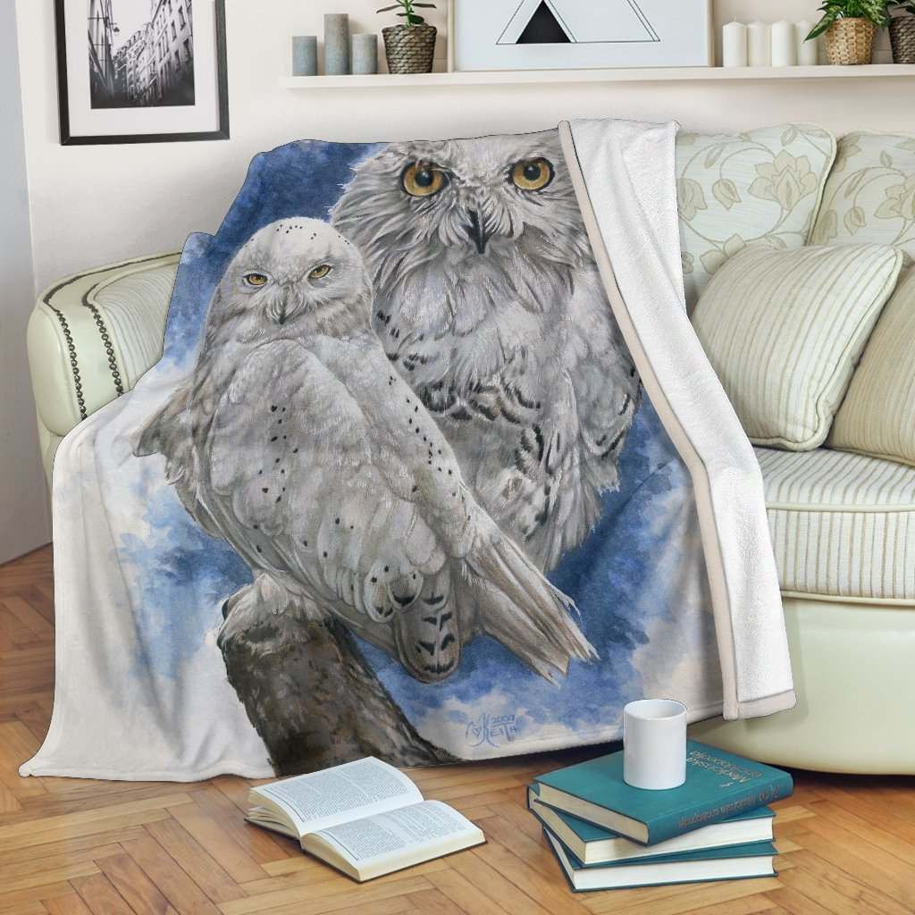 Owl Sherpa Fleece Blanket