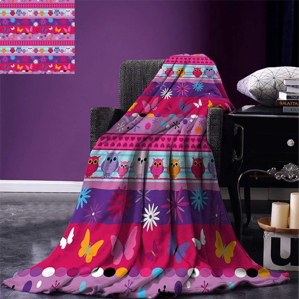 Owl Sherpa Fleece Blanket