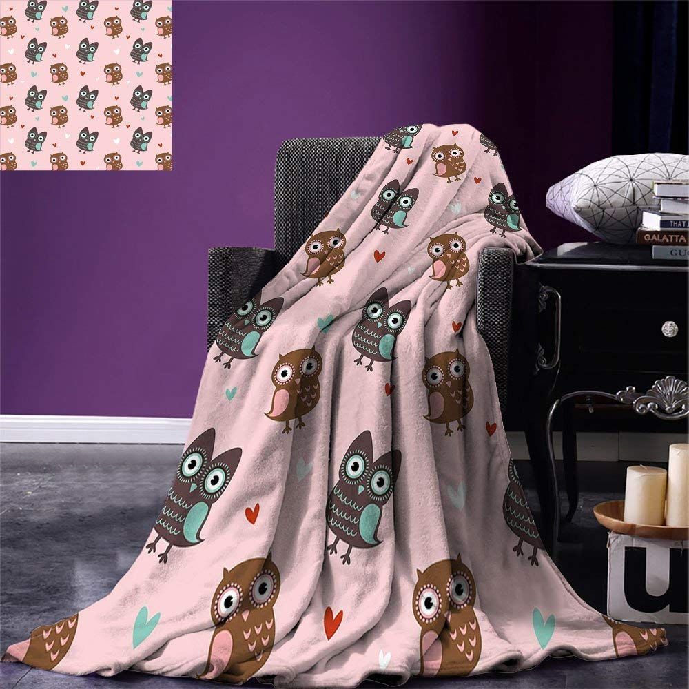 Owl Sherpa Fleece Blanket