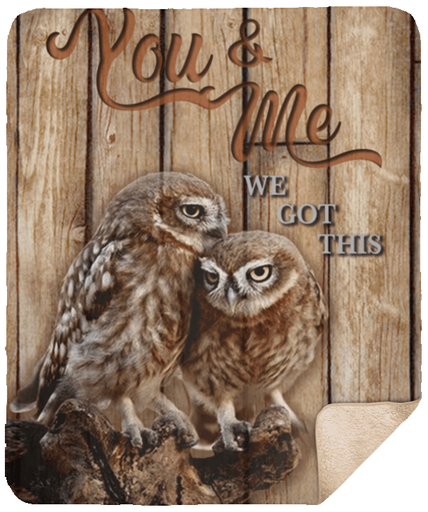 Owl Sherpa Fleece Blanket