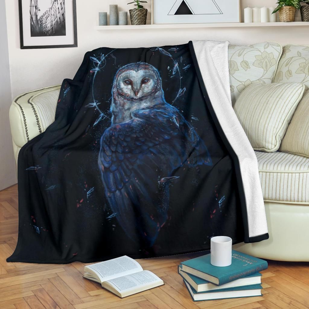 Owl Sherpa Fleece Blanket