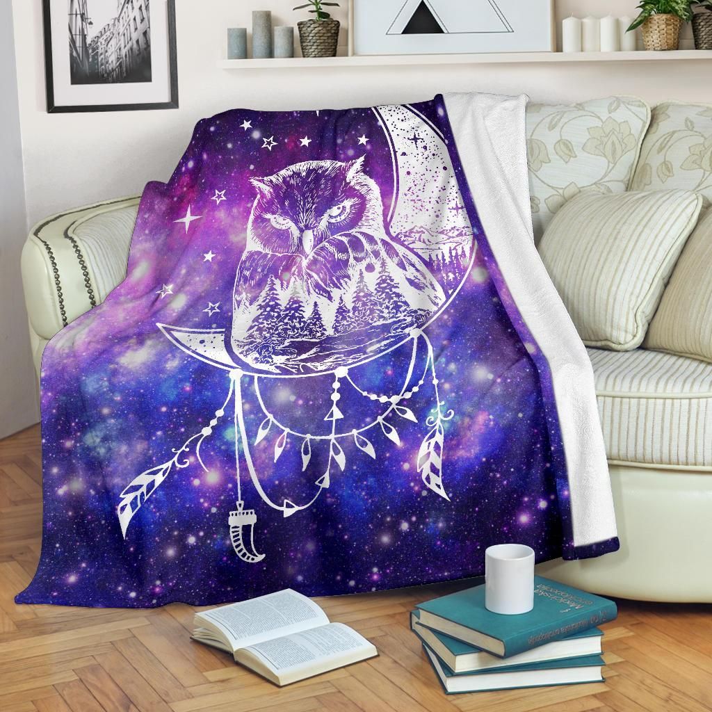 Owl Sherpa Fleece Blanket