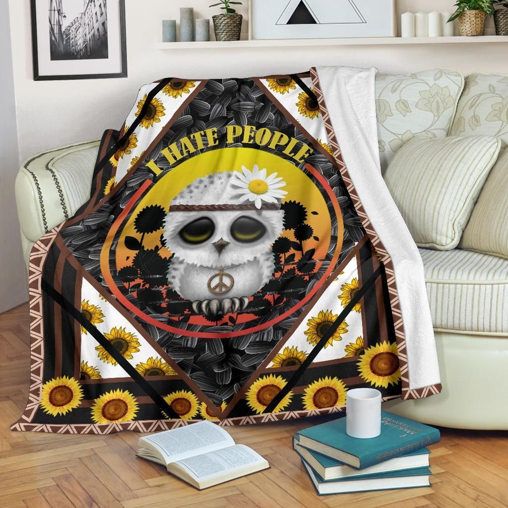 Owl Sherpa Fleece Blanket