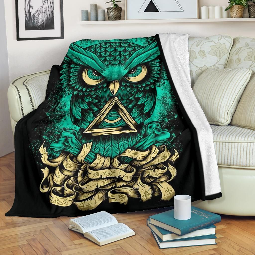 Owl Sherpa Fleece Blanket