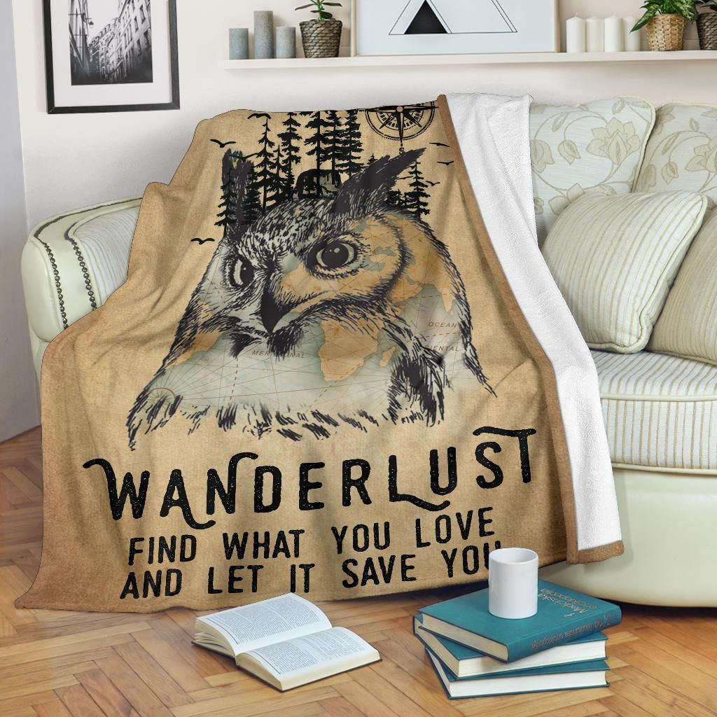 Owl Sherpa Fleece Blanket