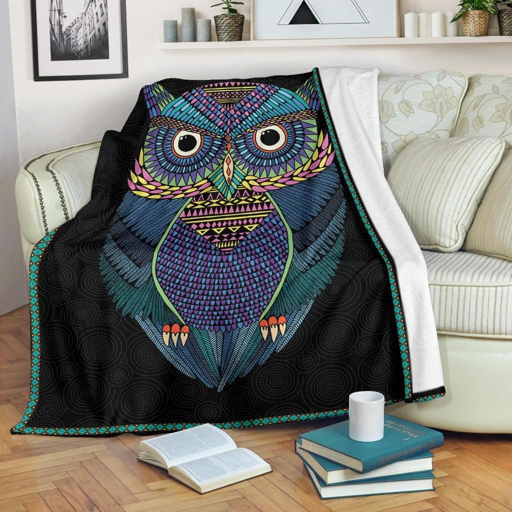 Owl Sherpa Fleece Blanket