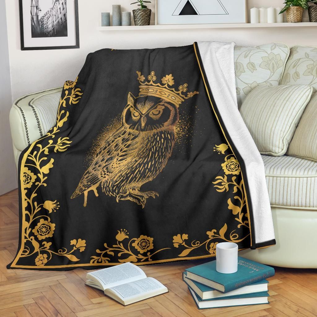 Owl Sherpa Fleece Blanket