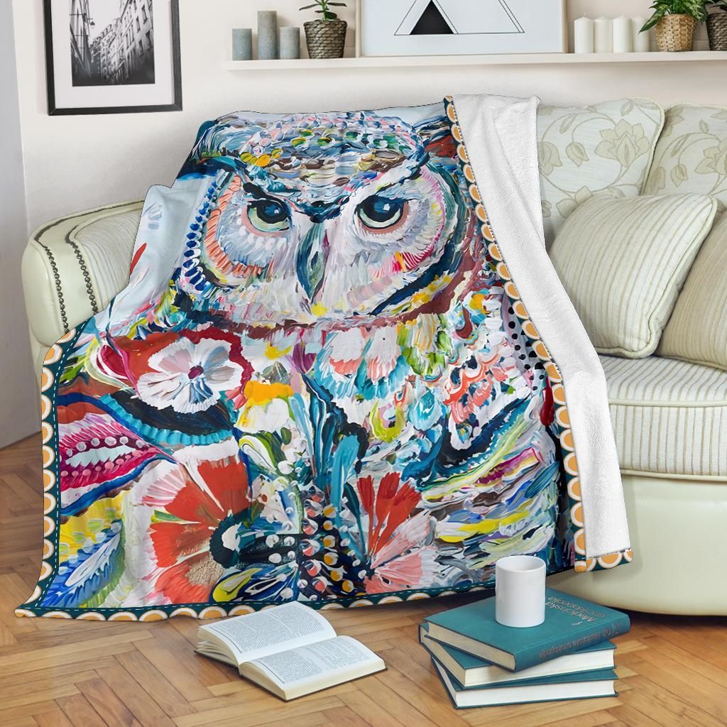 Owl Sherpa Fleece Blanket