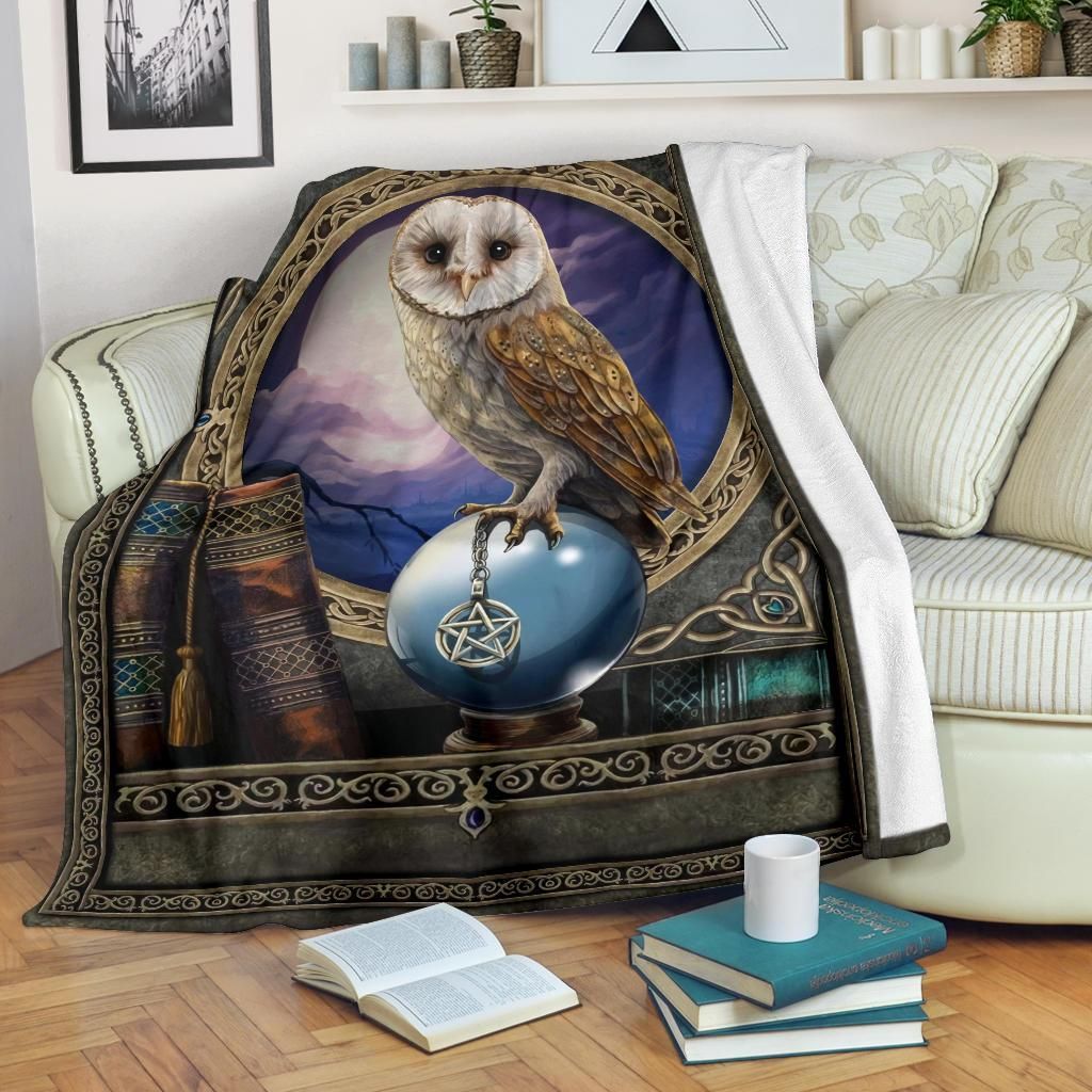 Owl Sherpa Fleece Blanket