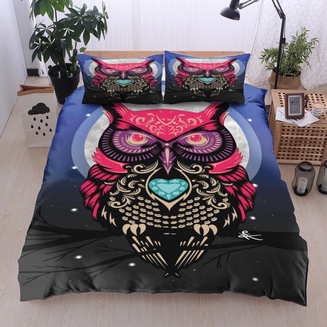 Owl Color Bedding Set