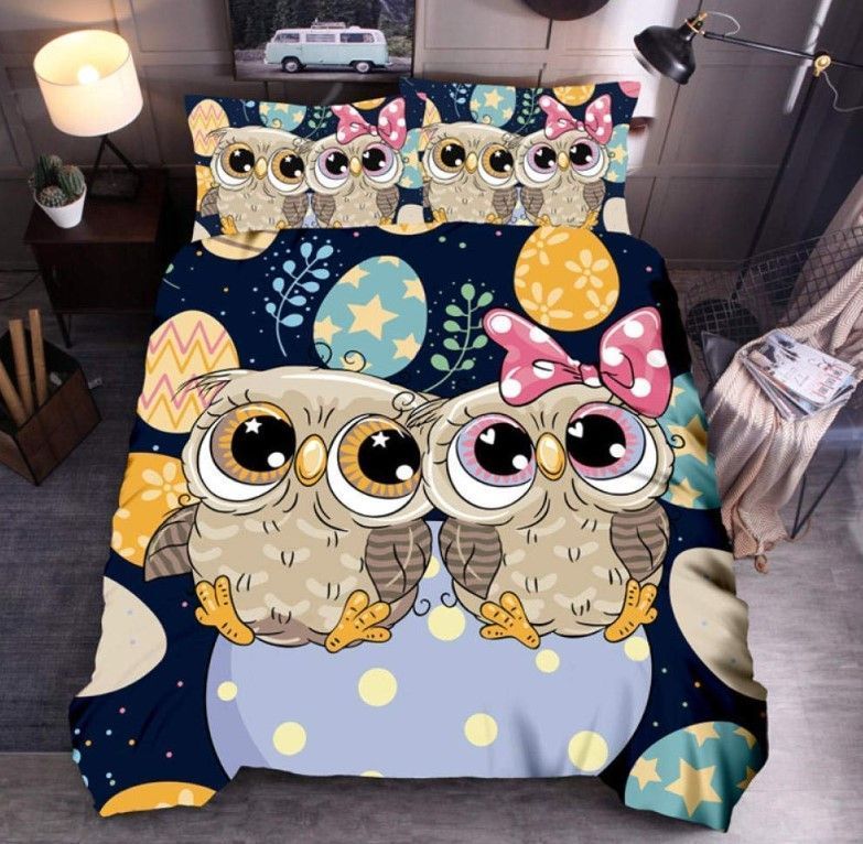 Owl Couple Bedding Set