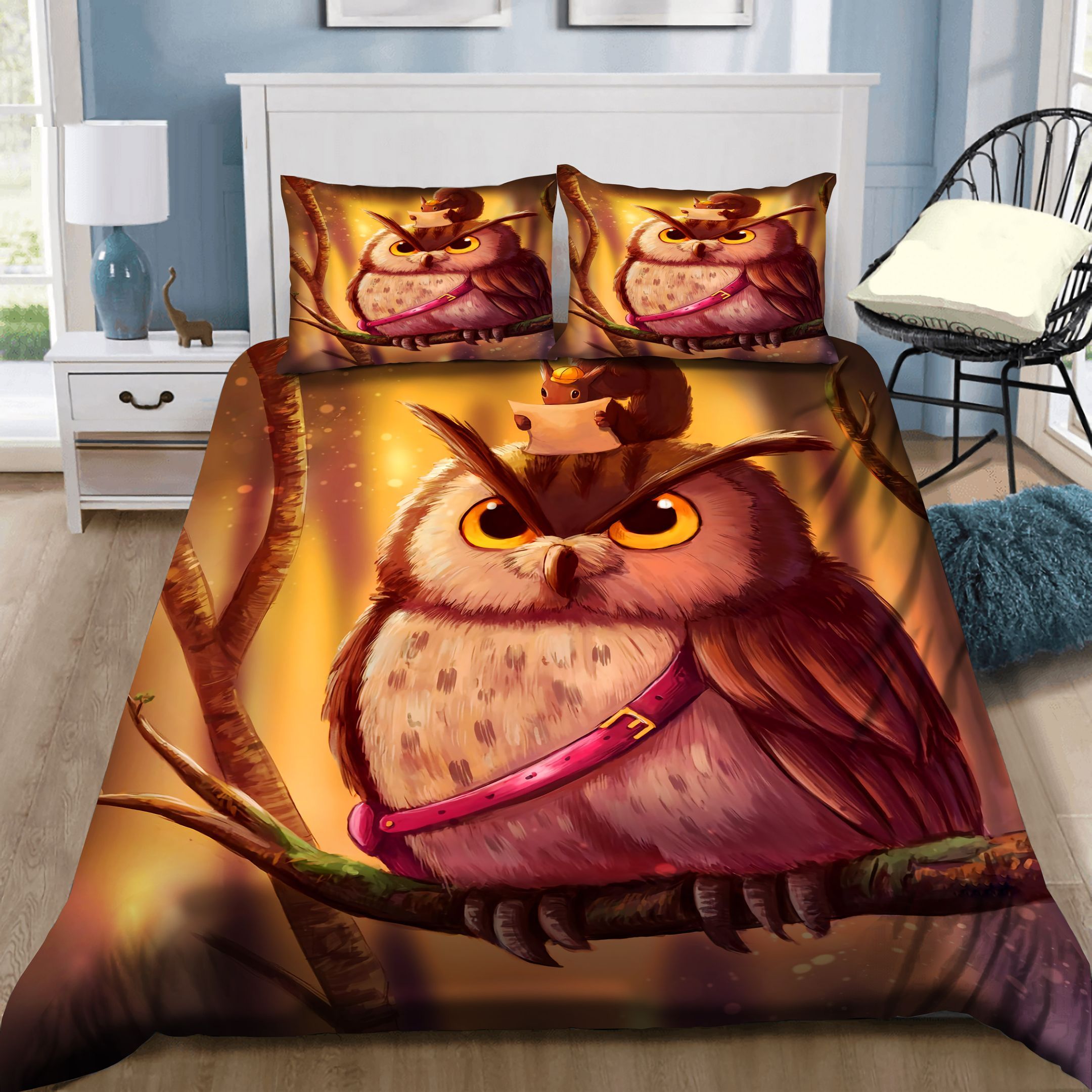 Owl Courier Bedding Set